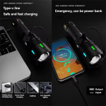 Zoom Digital Power Display Usb Rechargeable Aluminum Alloy Led Torches - Image 5