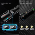 Zoom Digital Power Display Usb Rechargeable Aluminum Alloy Led Torches - Image 4
